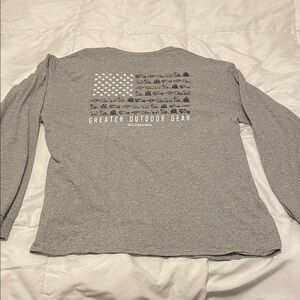 Columbia Heather Gray Outdoor Graphic Long Sleeve